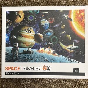 Space traveler puzzle.  1000 pieces.  Thick interlocking pieces.